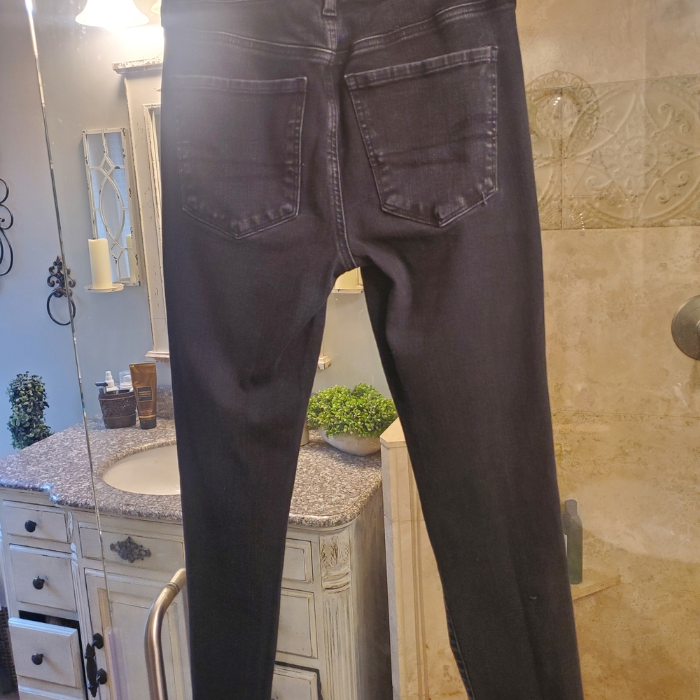 American Eagle Black Jeggin Jeans 4L Long - Picture 3 of 7